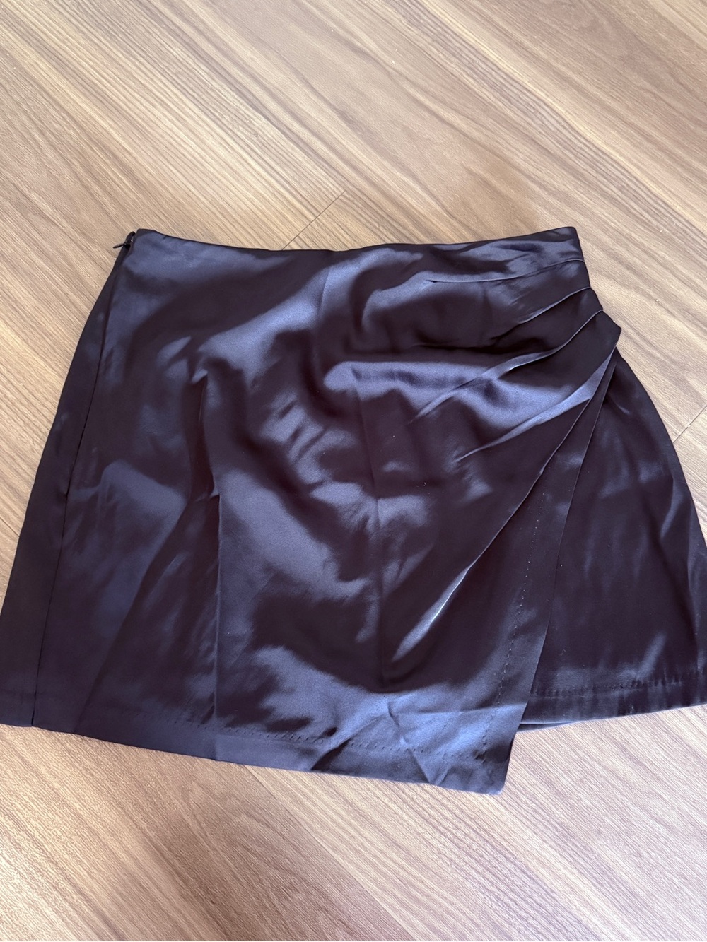 Abercrombie & Fitch Black Satin Mini Skort
